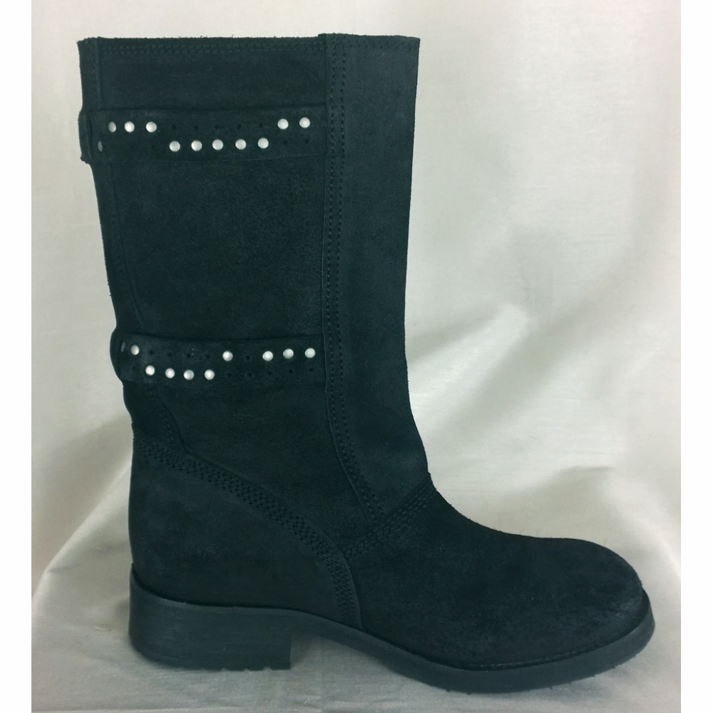 Diesel Oiled Suede/Leather Moto Boots - Picture 9 of 16